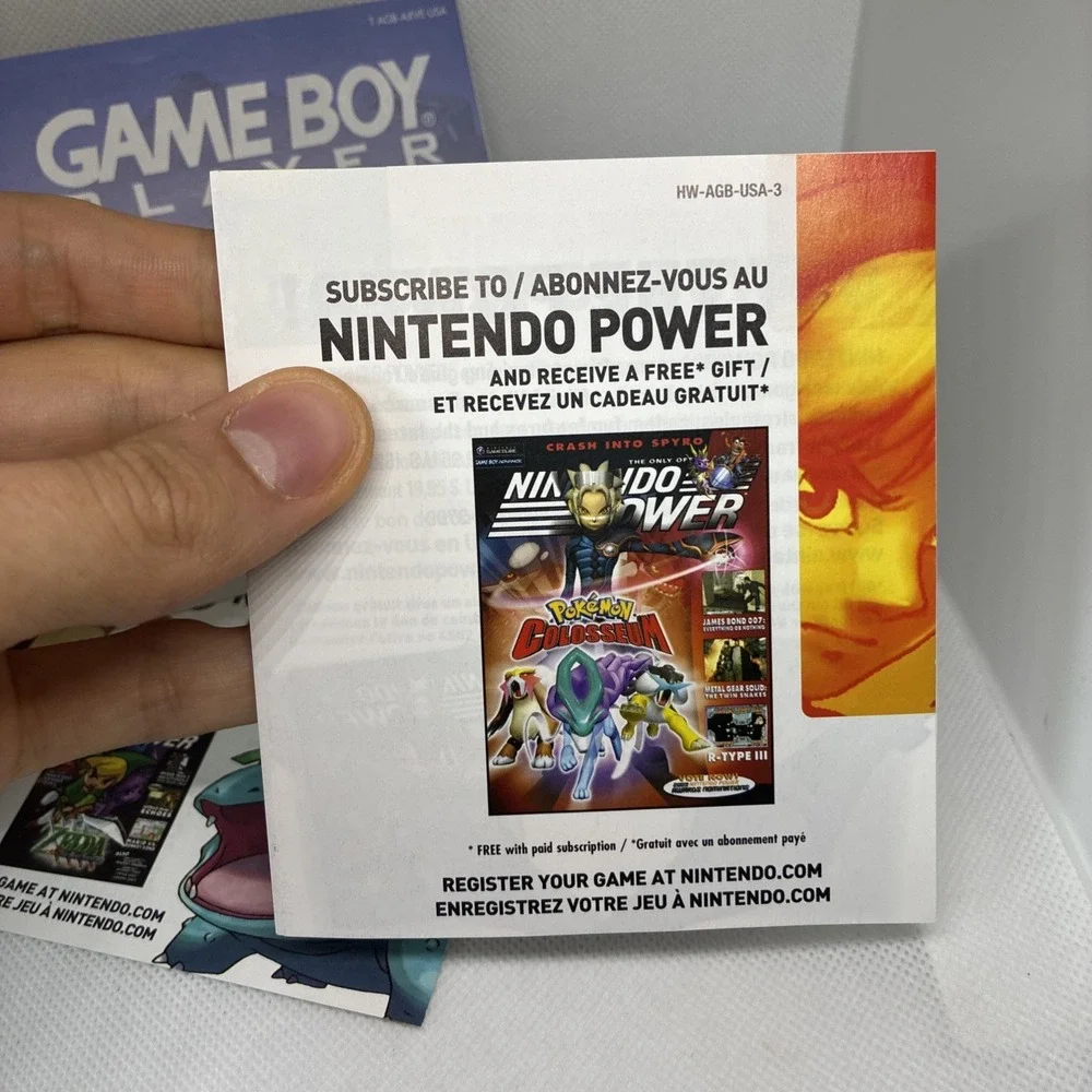 Pokemon Fire Red Leaf Green Game Boy Advance Promo Poster + Nintendo Powr Insert